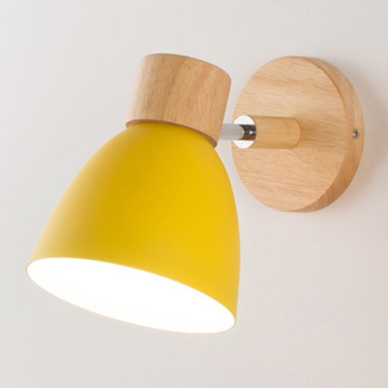 Modern Wood/Metallic Wall Light Polish Finish Lighting for Living Room