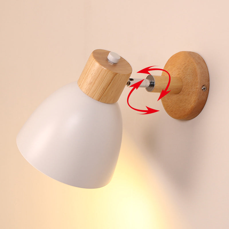 Modern Wood/Metallic Wall Light Polish Finish Lighting for Living Room