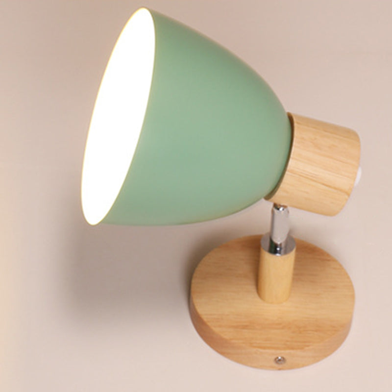 Modern Wood/Metallic Wall Light Polish Finish Lighting for Living Room