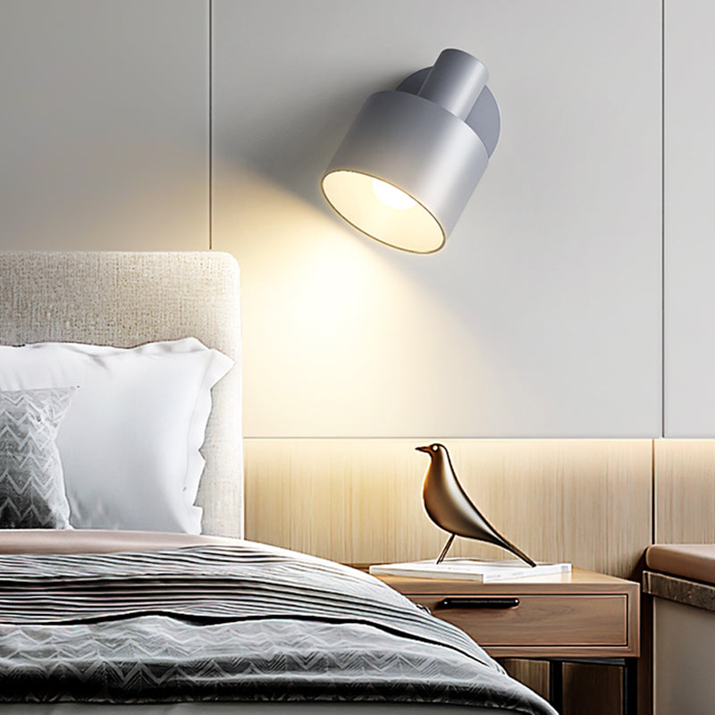 Polished Finish Single Modern Wall Mounted Sconce Metal LED Wall Light