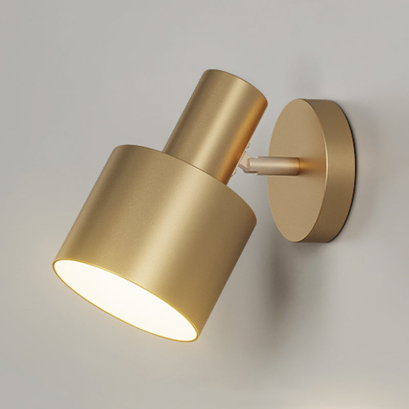 Polished Finish Single Modern Wall Mounted Sconce Metal LED Wall Light