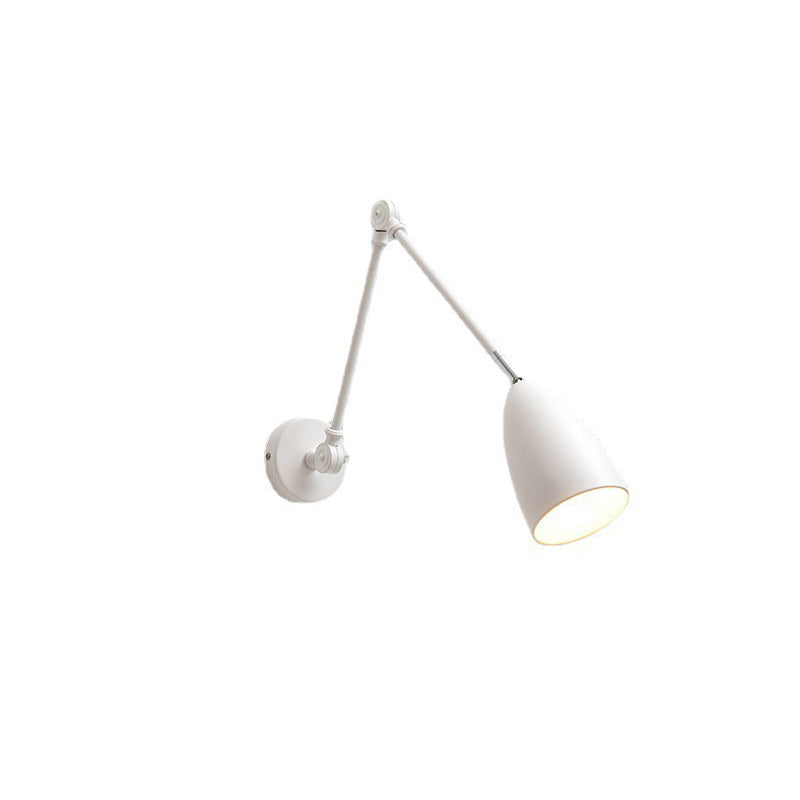 Wrought Iron Wall Lamp in Modern Style Cone 1-Light Reading Wall Light for Bedroom