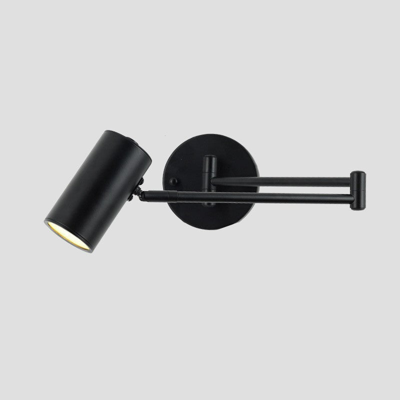 Modern Minimalist 1-Light Wall Lamp Aluminium Cylindrical Reading Wall Light for Bedroom
