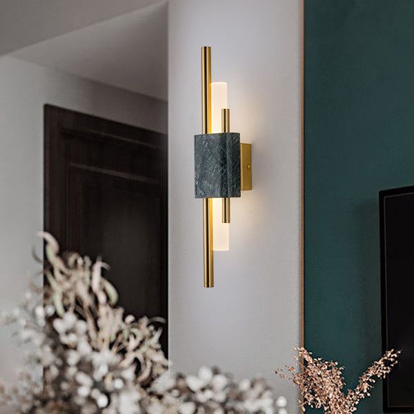 Modern Luxury LED Wall Lamp Iron Cylindrical Wall Sconce with Acrylic Shade