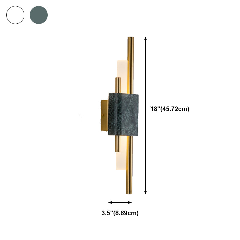 Modern Luxury LED Wall Lamp Iron Cylindrical Wall Sconce with Acrylic Shade