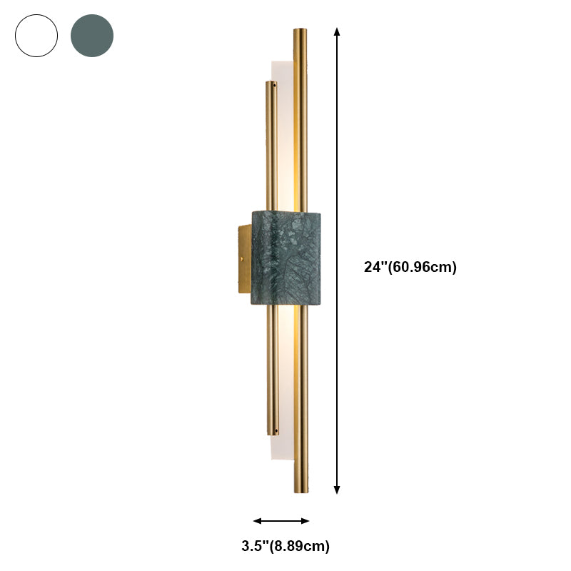 Modern Luxury LED Wall Lamp Iron Cylindrical Wall Sconce with Acrylic Shade