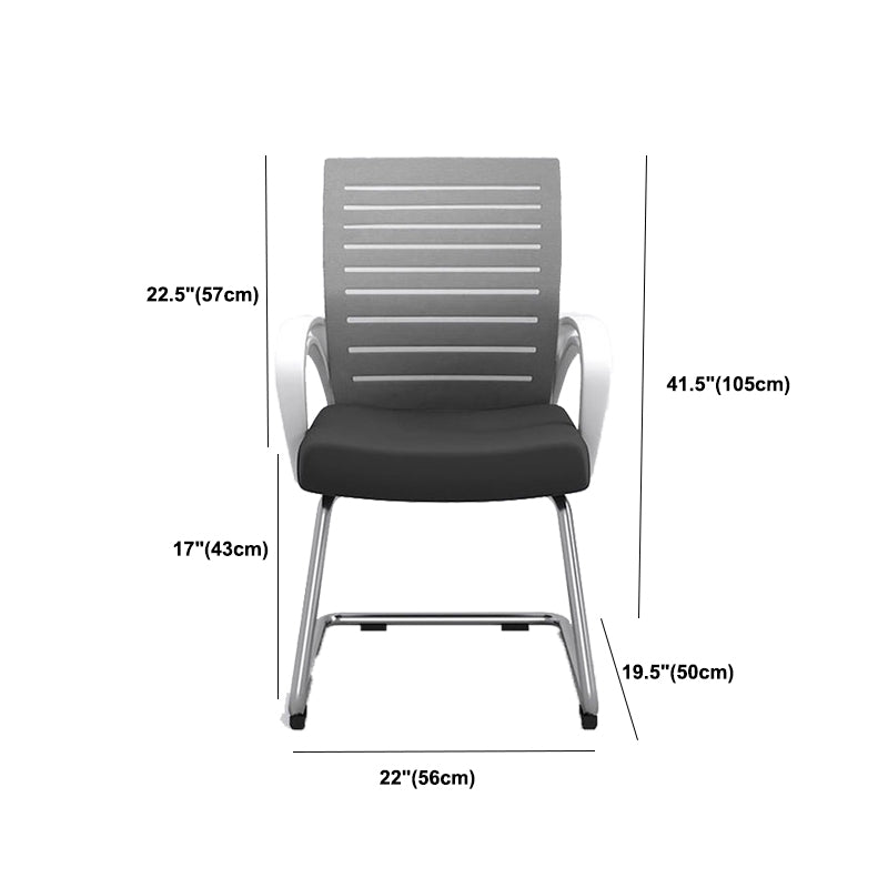 Contemporary Desk Chair Mid Back Home Office Chair with Lumbar Support