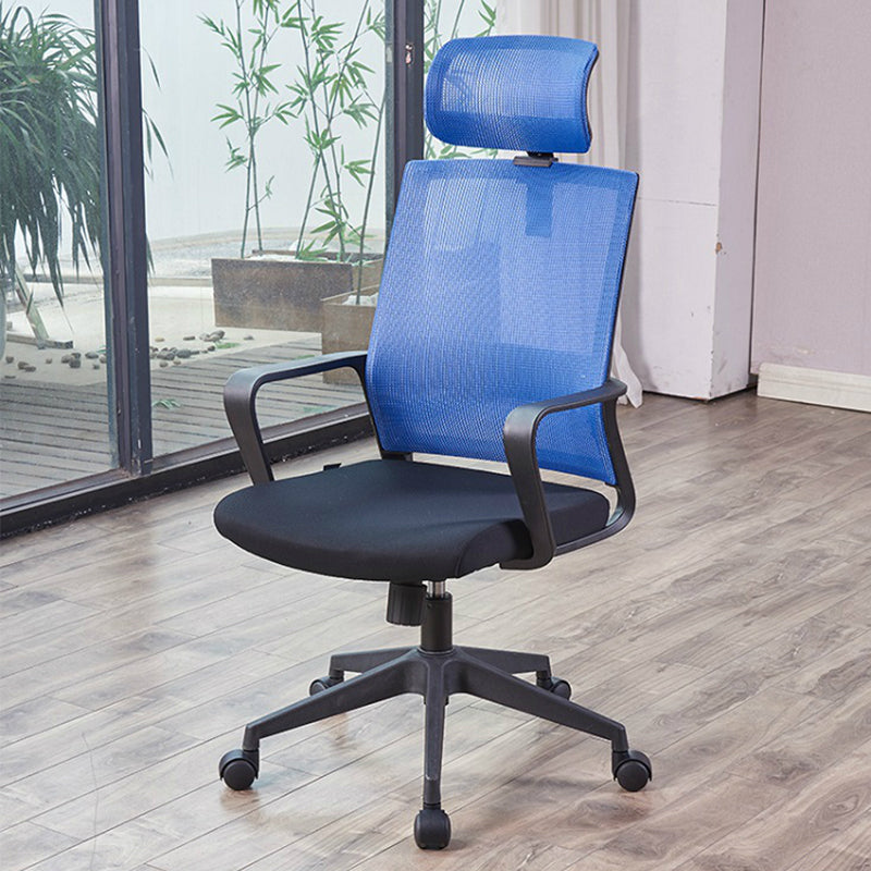 Modern Fixed Arms Office Chair Nylon Height-adjustable Desk Chair