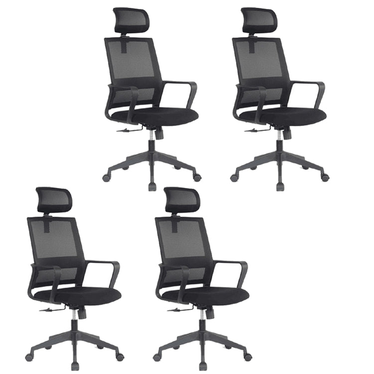 Modern Fixed Arms Office Chair Nylon Height-adjustable Desk Chair