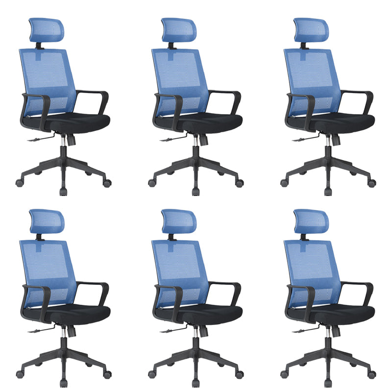 Modern Fixed Arms Office Chair Nylon Height-adjustable Desk Chair