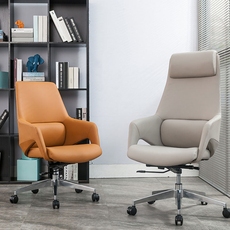 Modern Upholstered Office Chair Ergonomics Task Chair with Metal Base