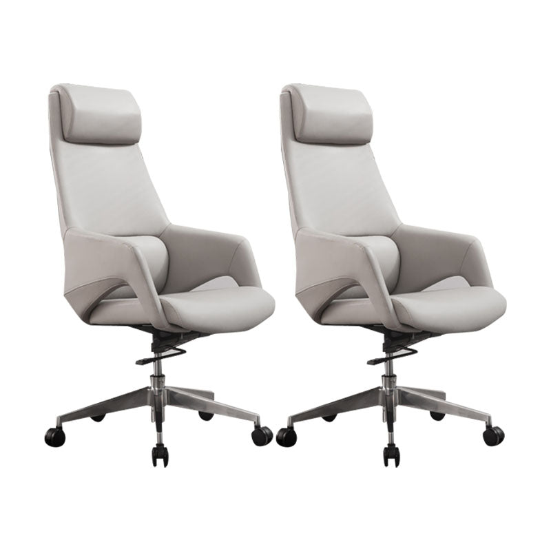 Modern Upholstered Office Chair Ergonomics Task Chair with Metal Base