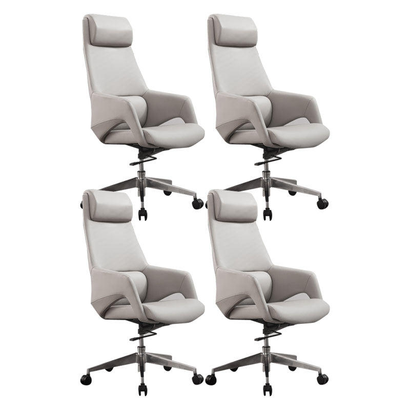 Modern Upholstered Office Chair Ergonomics Task Chair with Metal Base
