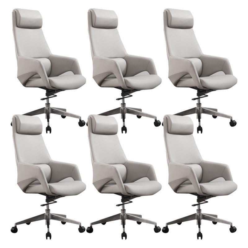 Modern Upholstered Office Chair Ergonomics Task Chair with Metal Base
