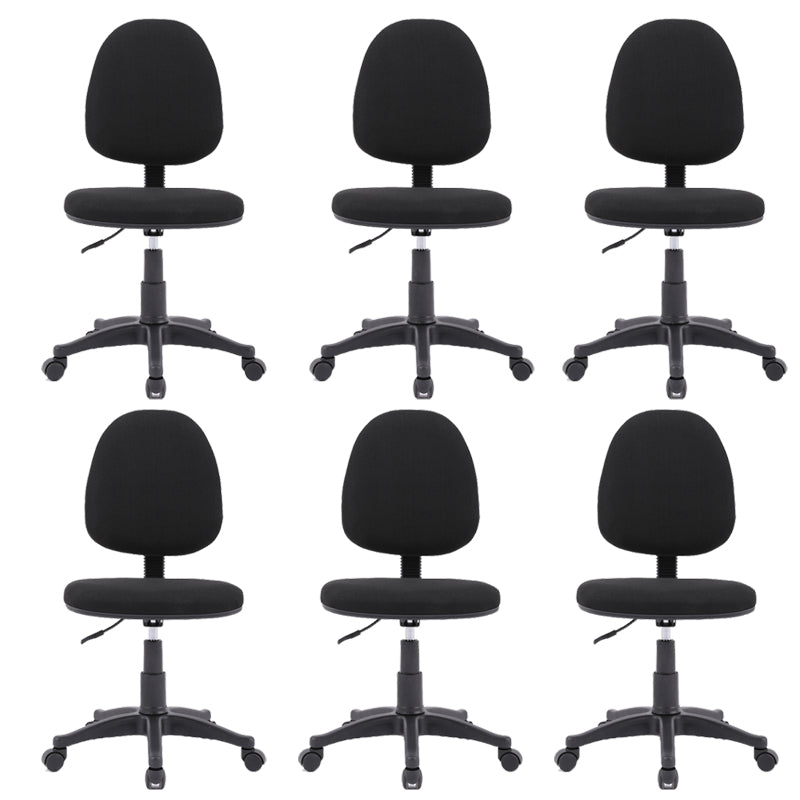 Mid-Back Swivel Office Chair Lumbar Support Desk Chair with Wheels
