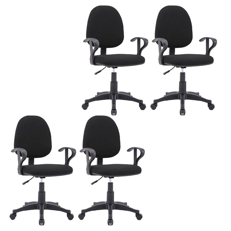Mid-Back Swivel Office Chair Lumbar Support Desk Chair with Wheels
