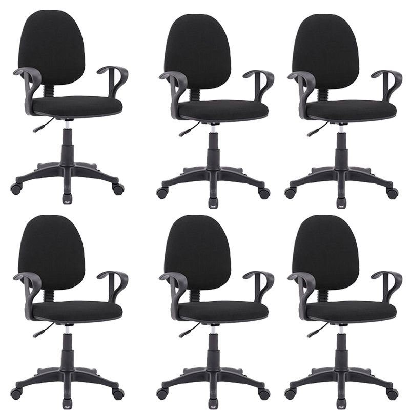 Mid-Back Swivel Office Chair Lumbar Support Desk Chair with Wheels