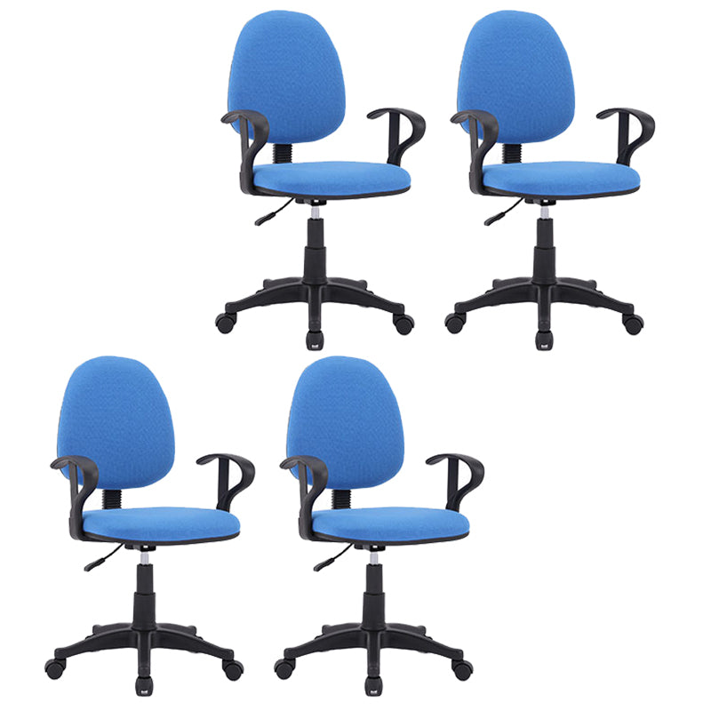 Mid-Back Swivel Office Chair Lumbar Support Desk Chair with Wheels