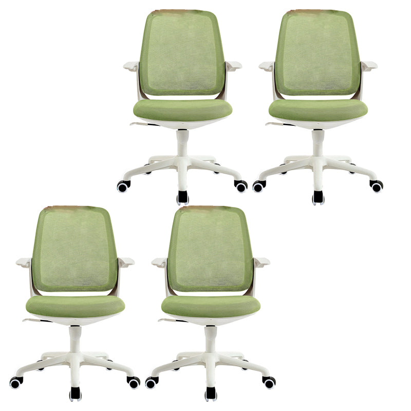 Deluxe Chair With Breathable AirGrid Back Fixed Arms White Frame Office Chair