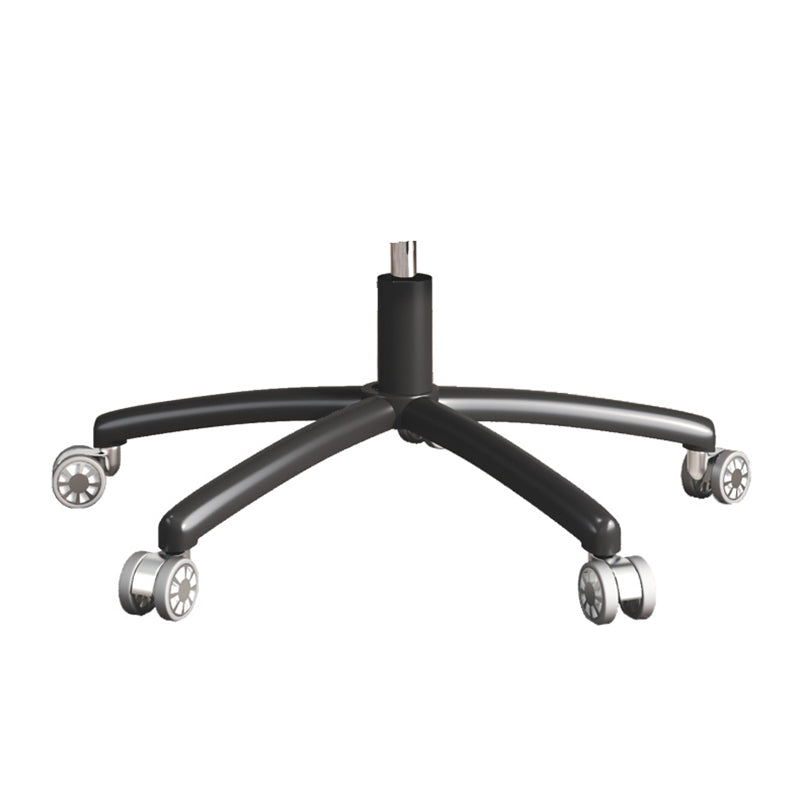 Modern Upholstered Office Chair Fixed Arm Task Chair with Steel Base