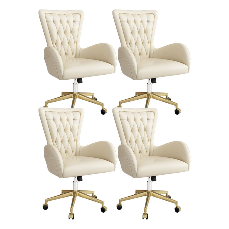 Modern Upholstered Office Chair Fixed Arm Task Chair for Home Office