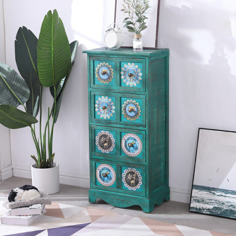 12" D Solid Wood Storage Chest Traditional Lingerie Chest with Drawers