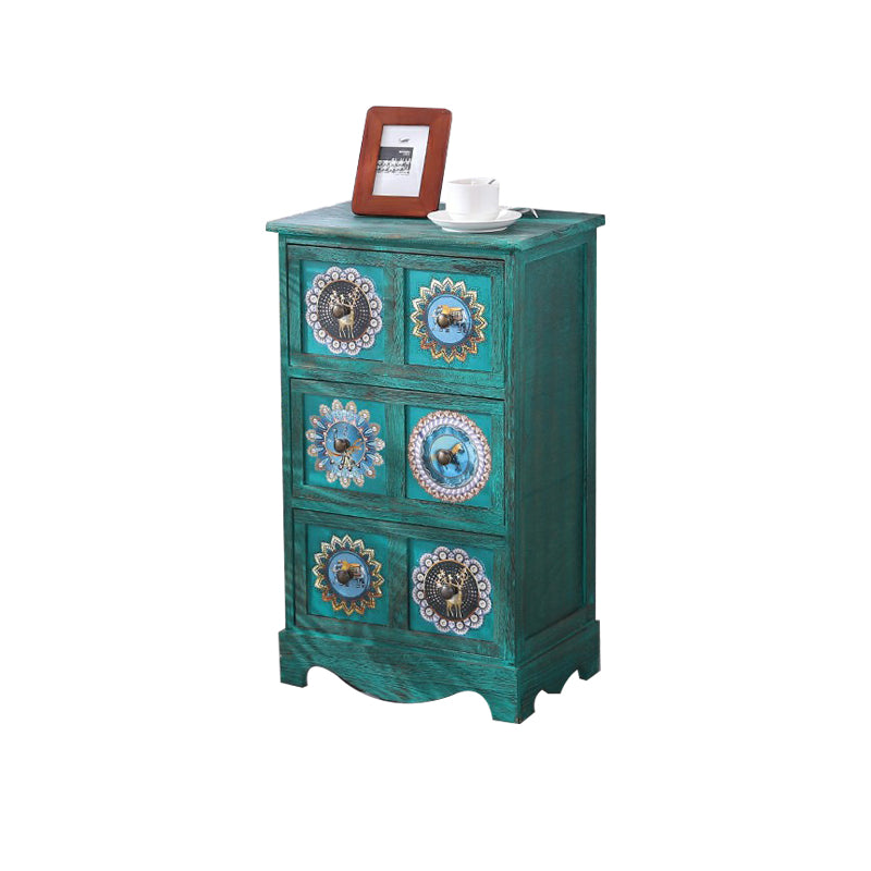 12" D Solid Wood Storage Chest Traditional Lingerie Chest with Drawers