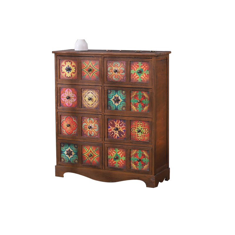 12" D Solid Wood Storage Chest Traditional Lingerie Chest with Drawers