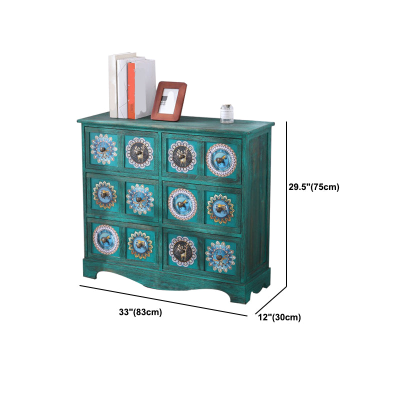 12" D Solid Wood Storage Chest Traditional Lingerie Chest with Drawers