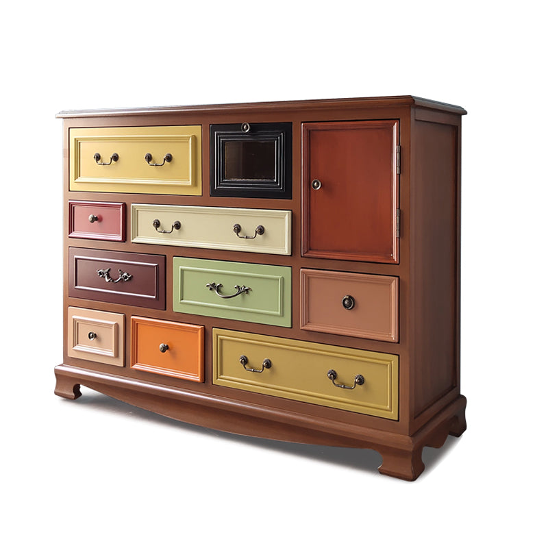 Wooden Storage Chest Vintage Bedroom Storage Chest Dresser with 10 / 12 Drawers