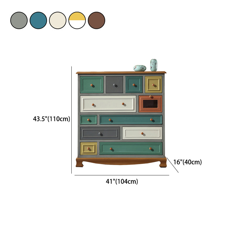 Wooden Storage Chest Vintage Bedroom Storage Chest Dresser with 10 / 12 Drawers