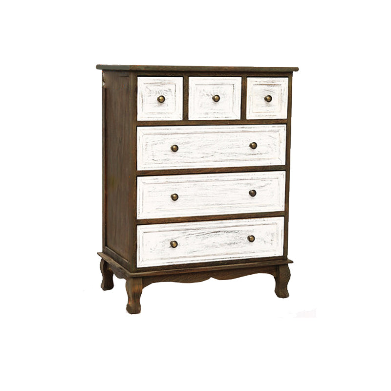 14" D Solid Wood Storage Chest Traditional Vertical Lingerie Chest with Drawers