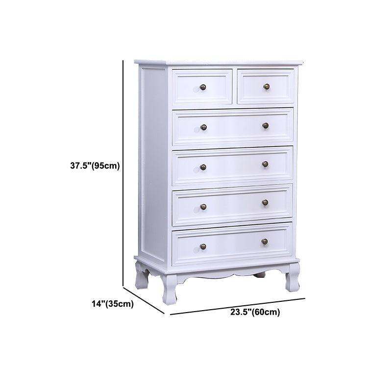 14" D Solid Wood Storage Chest Traditional Vertical Lingerie Chest with Drawers