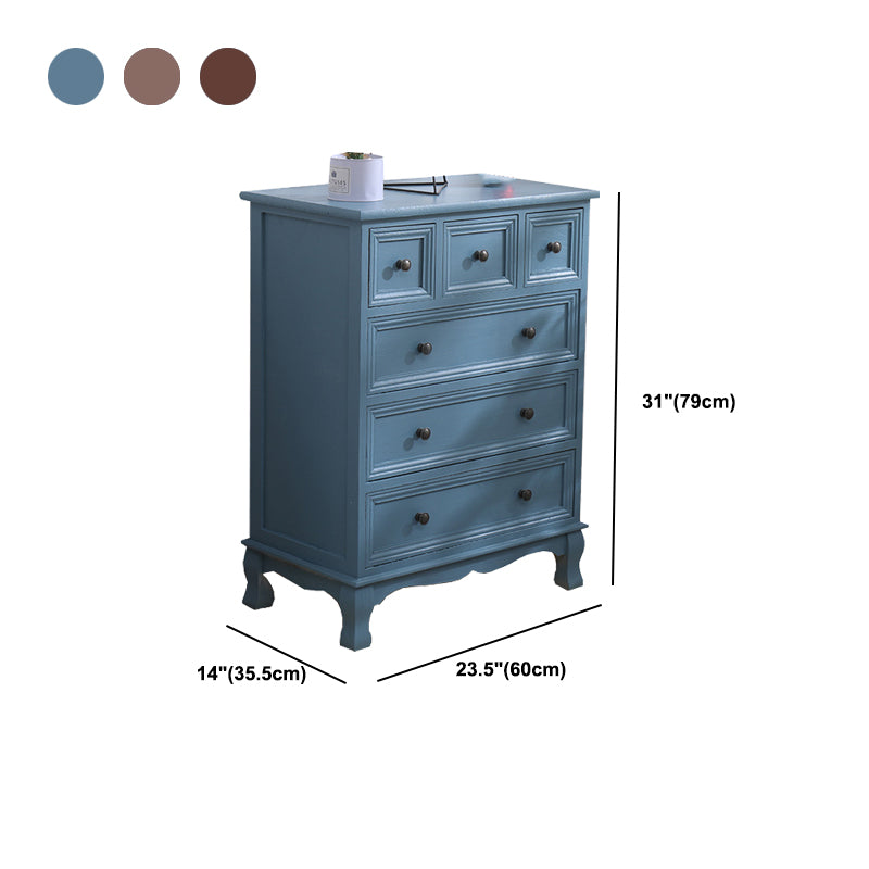 14" D Solid Wood Storage Chest Traditional Vertical Lingerie Chest with Drawers