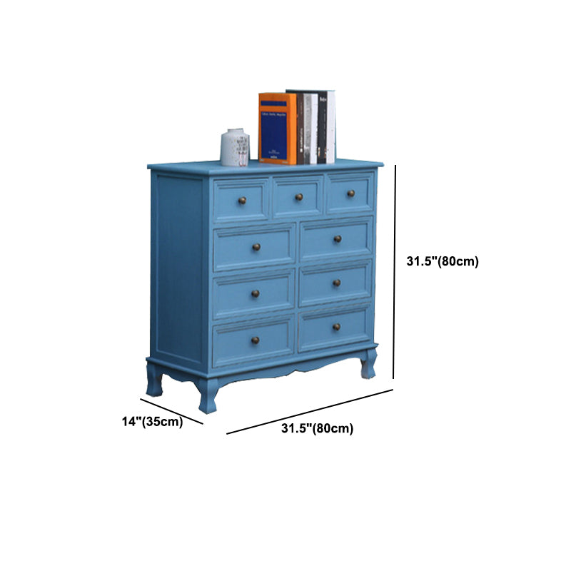 14" D Solid Wood Storage Chest Traditional Vertical Lingerie Chest with Drawers