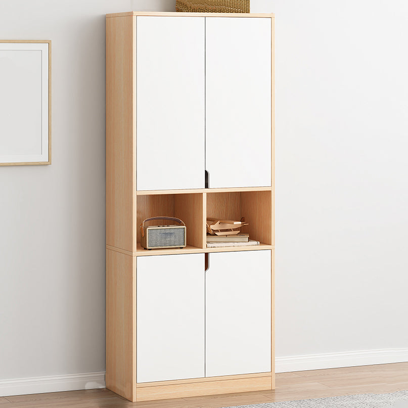 Wooden Standard Bookcase 12" D with Doors Closed Back Vertical Bookshelf