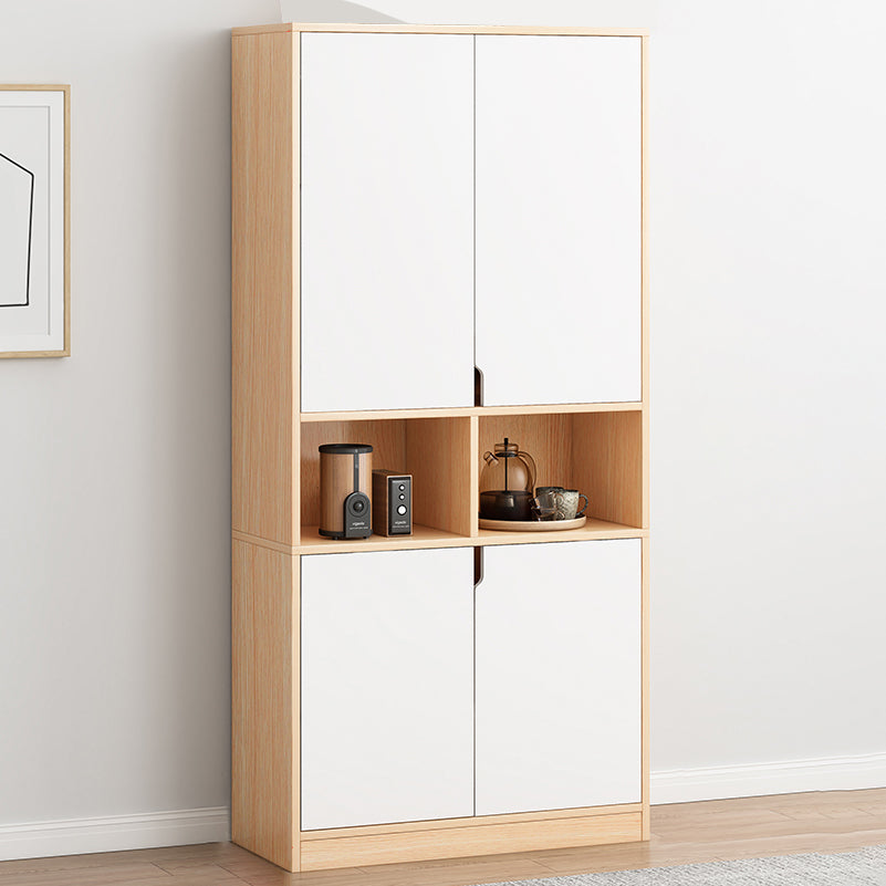 Wooden Standard Bookcase 12" D with Doors Closed Back Vertical Bookshelf
