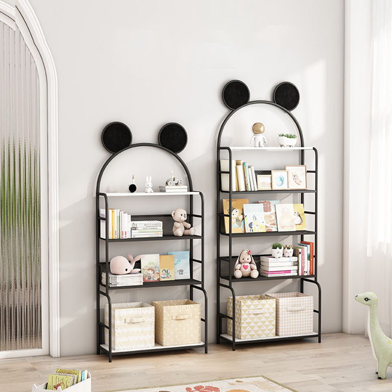 Modern Metal Bookshelf Etagere Vertical Open Shelf Bookcase in Burnish