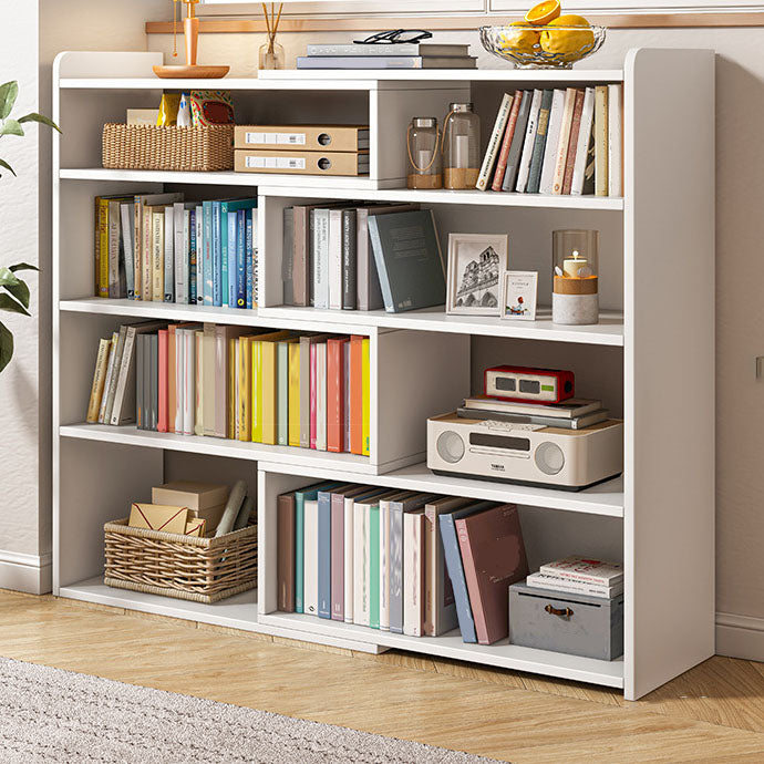 47" H Standard Shelf Bookcase Open Back Modern Engineered Wood Shelf Bookshelf