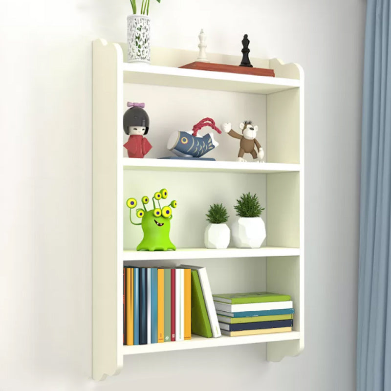Modern Vertical Bookcase with Rectangular Shelves Wooden Floating Book Shelf for Office