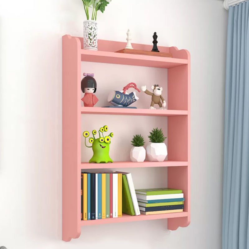 Modern Vertical Bookcase with Rectangular Shelves Wooden Floating Book Shelf for Office