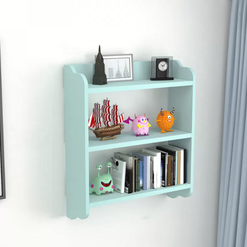 Modern Vertical Bookcase with Rectangular Shelves Wooden Floating Book Shelf for Office
