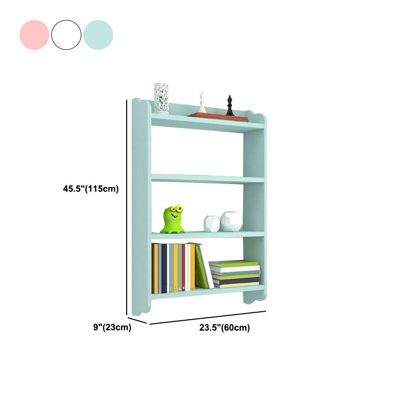 Modern Vertical Bookcase with Rectangular Shelves Wooden Floating Book Shelf for Office