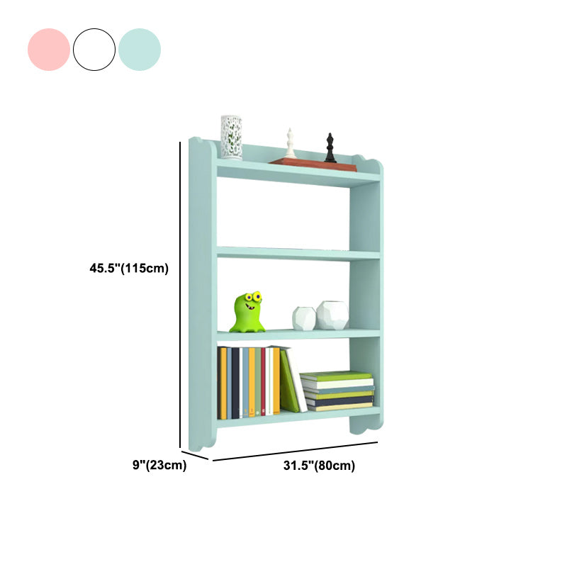 Modern Vertical Bookcase with Rectangular Shelves Wooden Floating Book Shelf for Office