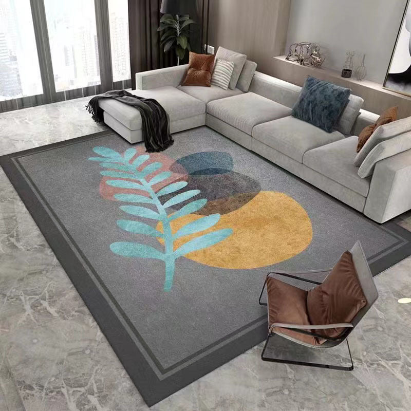 Minimalist Rug Simplicity Geometric Carpet Polyester Stain Resistant Carpet for Home Decor