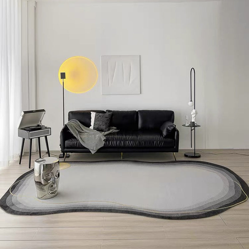 Novelty Ombre Pattern Rug Modern Polyester Carpet Stain Resistant Area Rug for Living Room