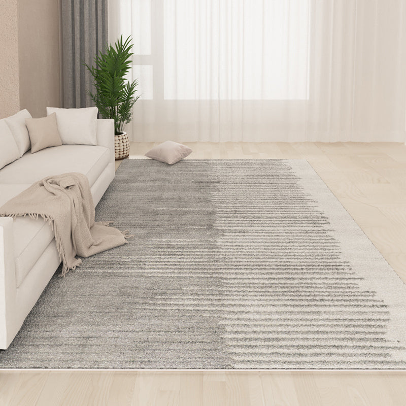 Brown Simple Carpet Polyester Line Carpet Stain Resistant Carpet for Drawing Room