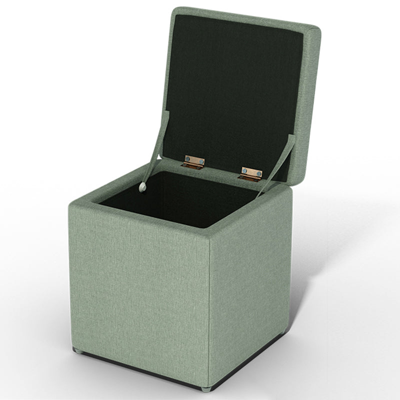 Tufted Mildew Resistant Ottoman Faux Leather Square Mid-Century Modern Cube Ottoman