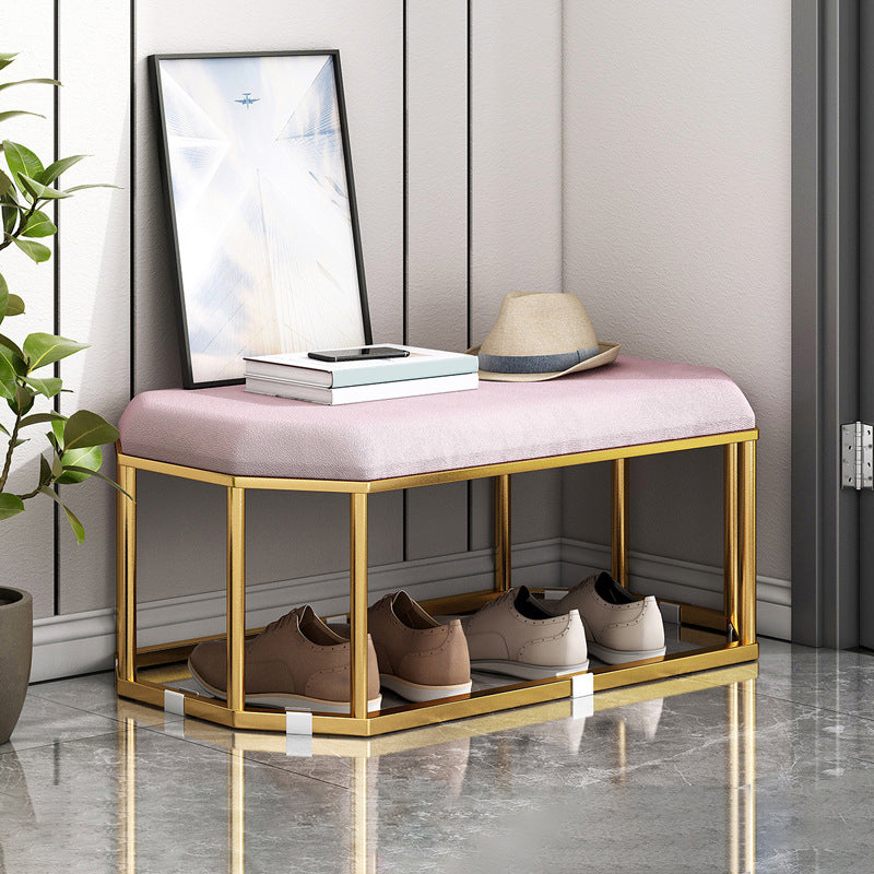 Velvet Specialty Storage Ottomans Standard Plain Glam Style Fade Resistant Ottoman