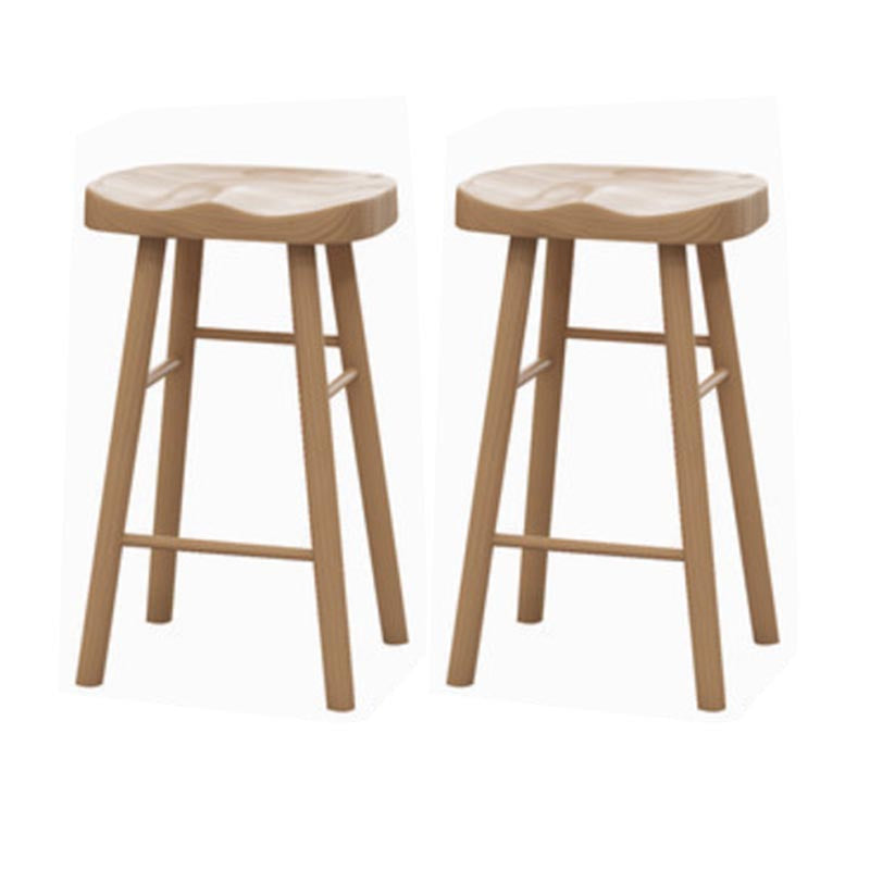 Modern Rectangle Table and Stool Set 1/2/6/11 Pieces Solid Wood Bar Table Set in Natural